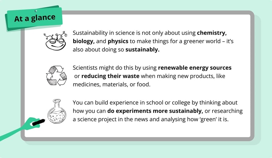 Sustainable degrees: Sciences