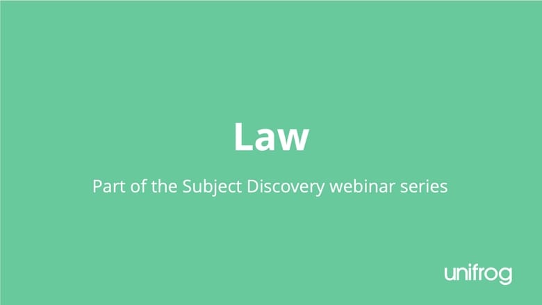 Subject Discovery Series: Law
