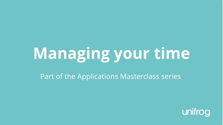 Masterclass series: Managing your time