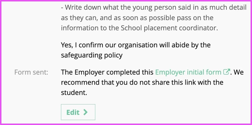 The Placements tool - for organising work experience