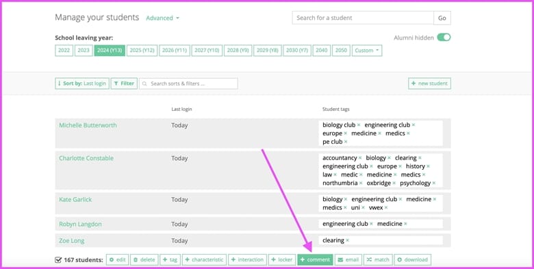The Placements tool for 'regular' teachers