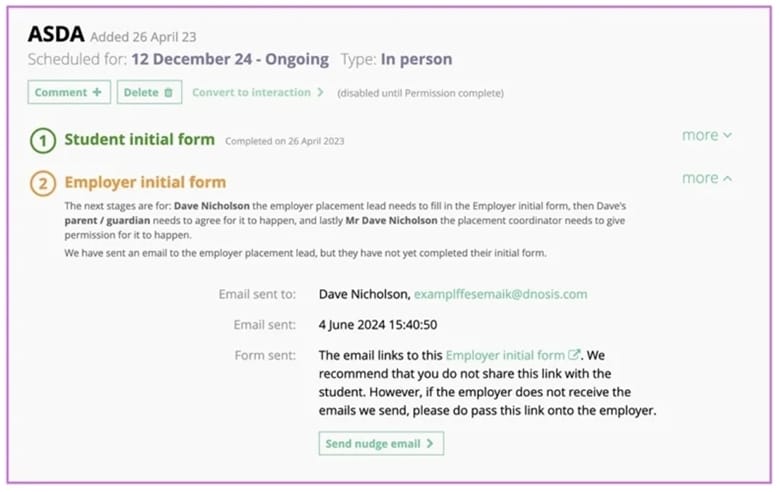 The Placements tool for 'regular' teachers