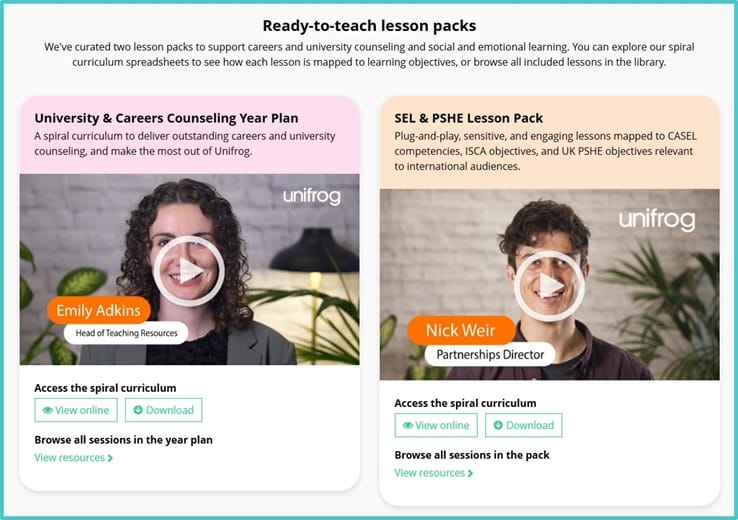 Unifrog’s SEL and PSHE Lesson Pack FAQs