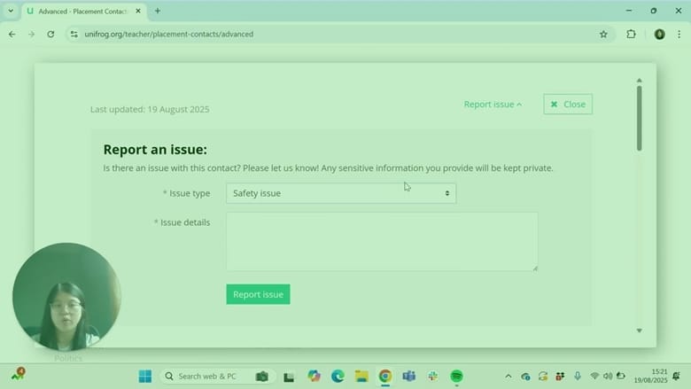 Overview: The Placements contacts database