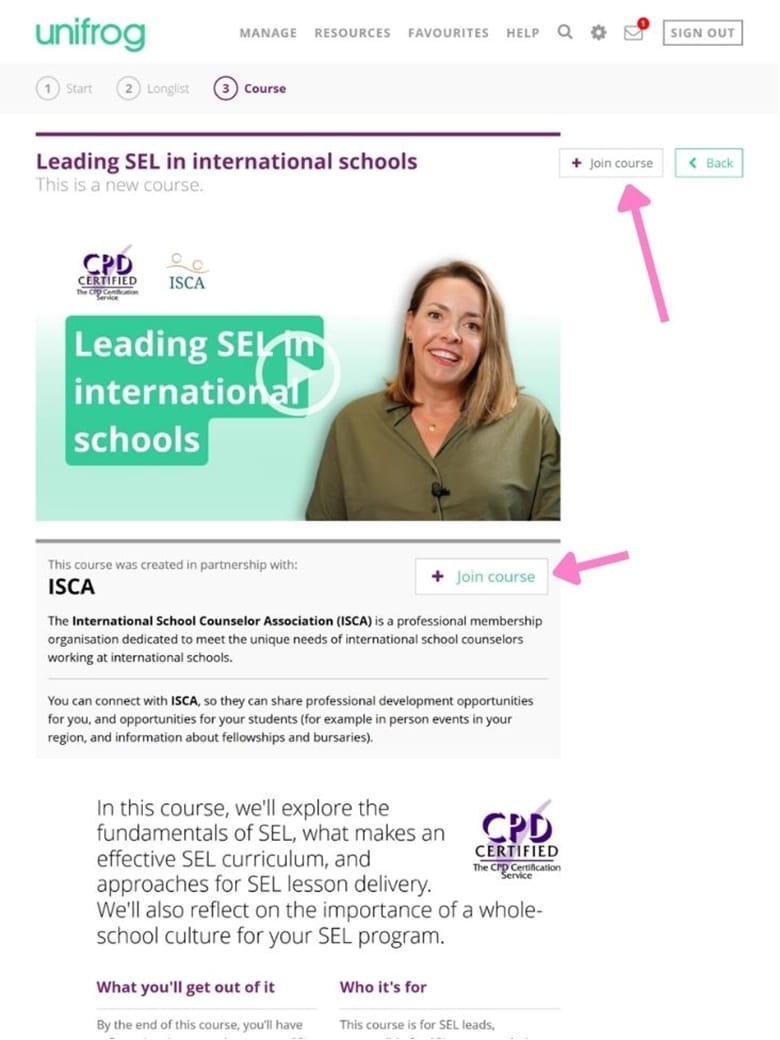 Teacher CPD courses (international)