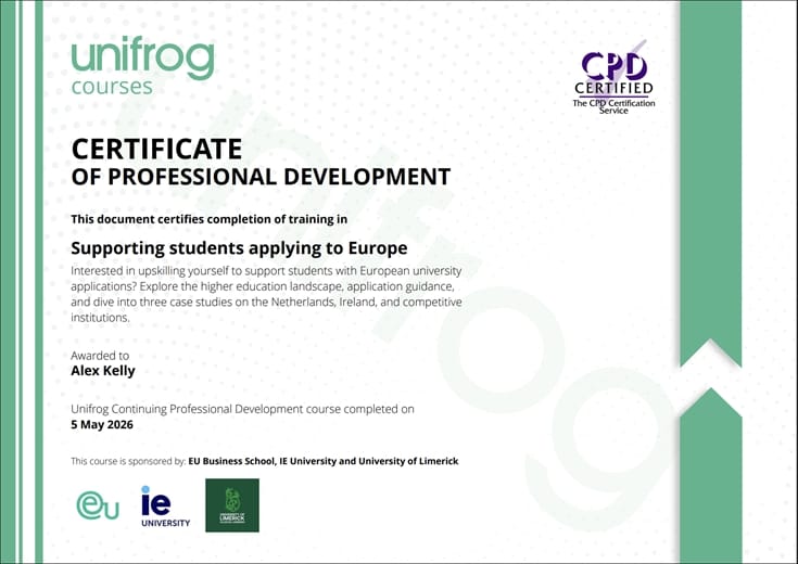 Unifrog’s Continuing Professional Development learning packages for counselors and teachers