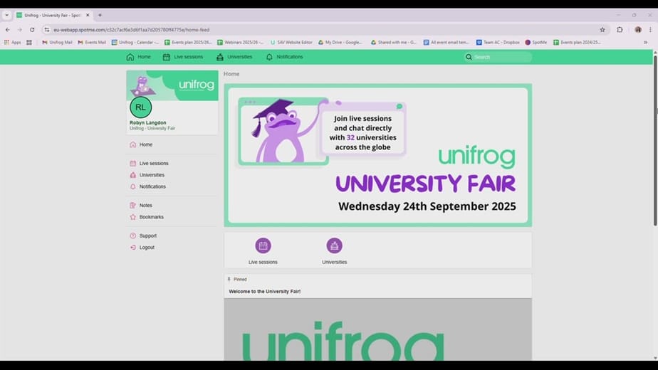 How to navigate your way around a Unifrog virtual fair