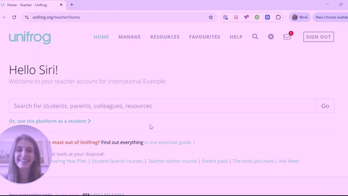 Overview: Teacher CPD courses tool (international)