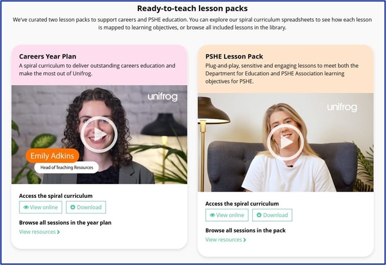 Unifrog's PSHE Lesson Pack FAQs